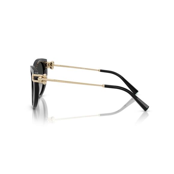 NEW!!! TIFFANY & CO TF4232 80013C Designer Black Cat-Eye Sunglasses Gold Accents